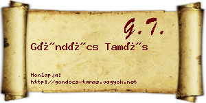 Göndöcs Tamás névjegykártya